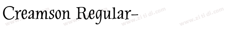 Creamson Regular字体转换